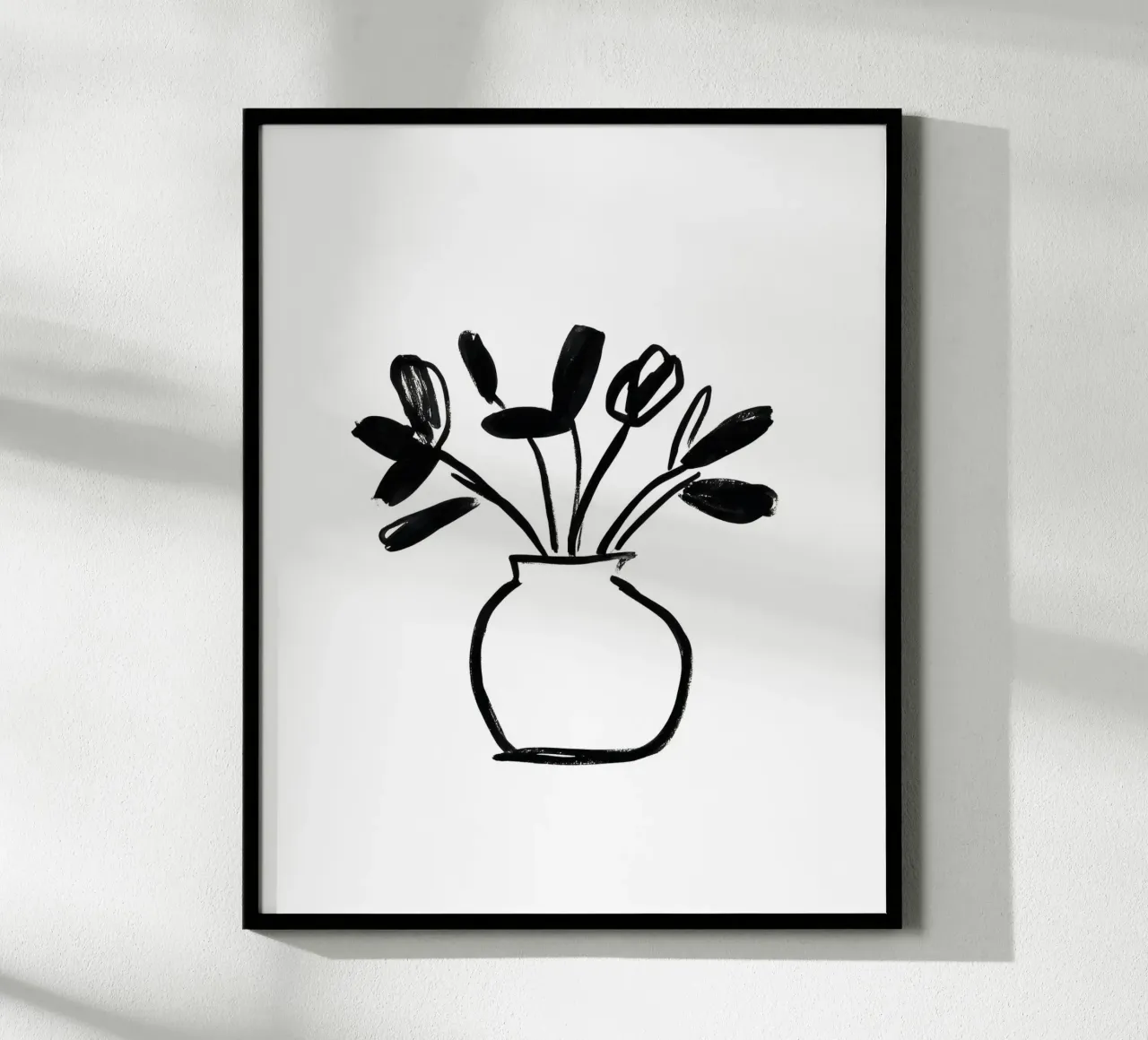 Vaso di fiori dipinto carta hahnemühle da Katja Stehle Design