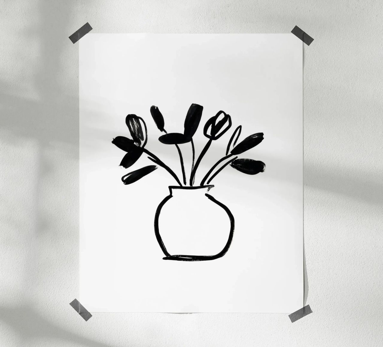 Vaso di fiori dipinto poster da Katja Stehle Design
