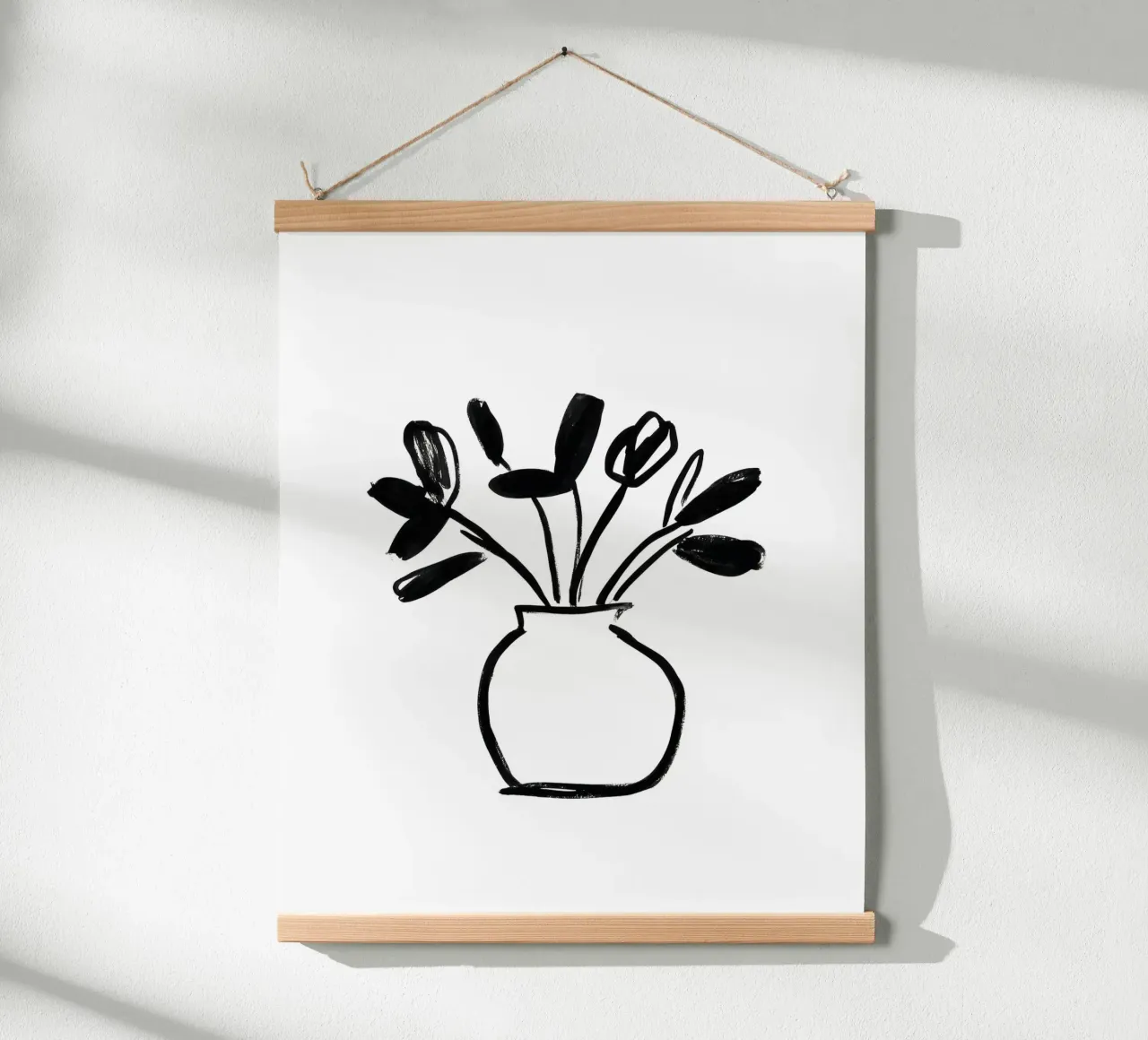 Vaso di fiori dipinto carta hahnemühle da Katja Stehle Design