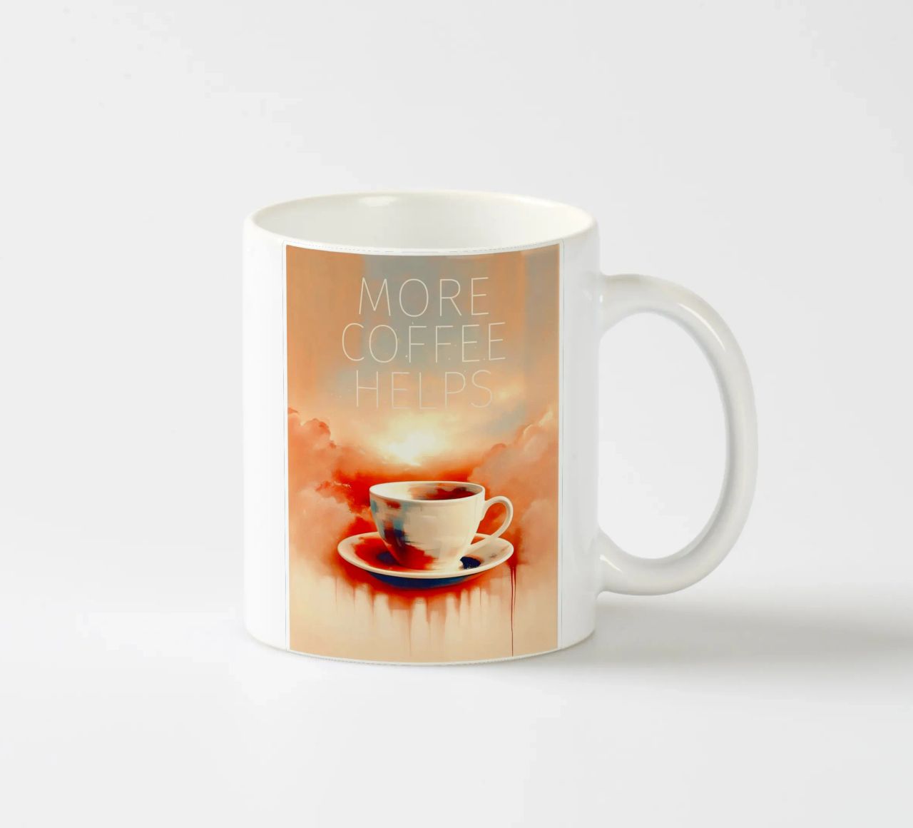 Nebbia mattutina e sogni di caffè tazza in ceramica da Frame & Fame