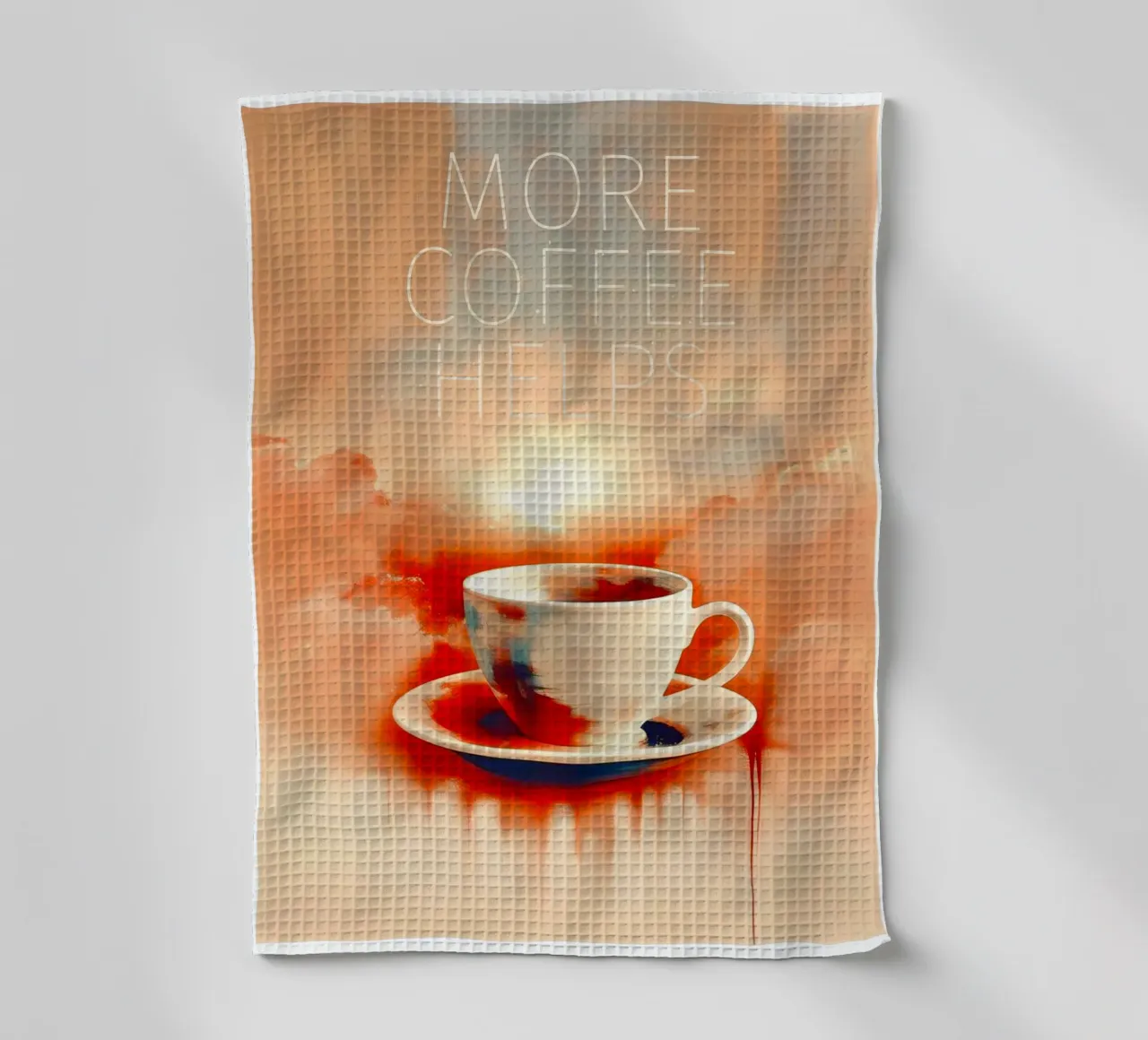 Nebbia mattutina e sogni di caffè canovaccio da cucina da Frame & Fame