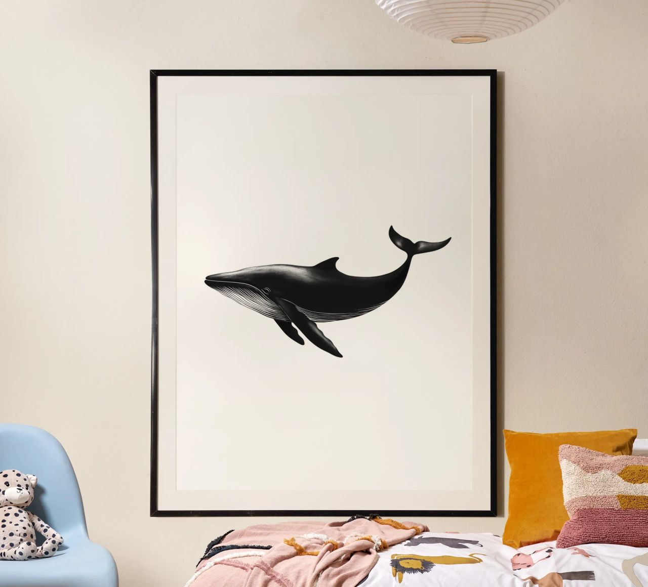 Gemalter Wal Poster von Katja Stehle Design