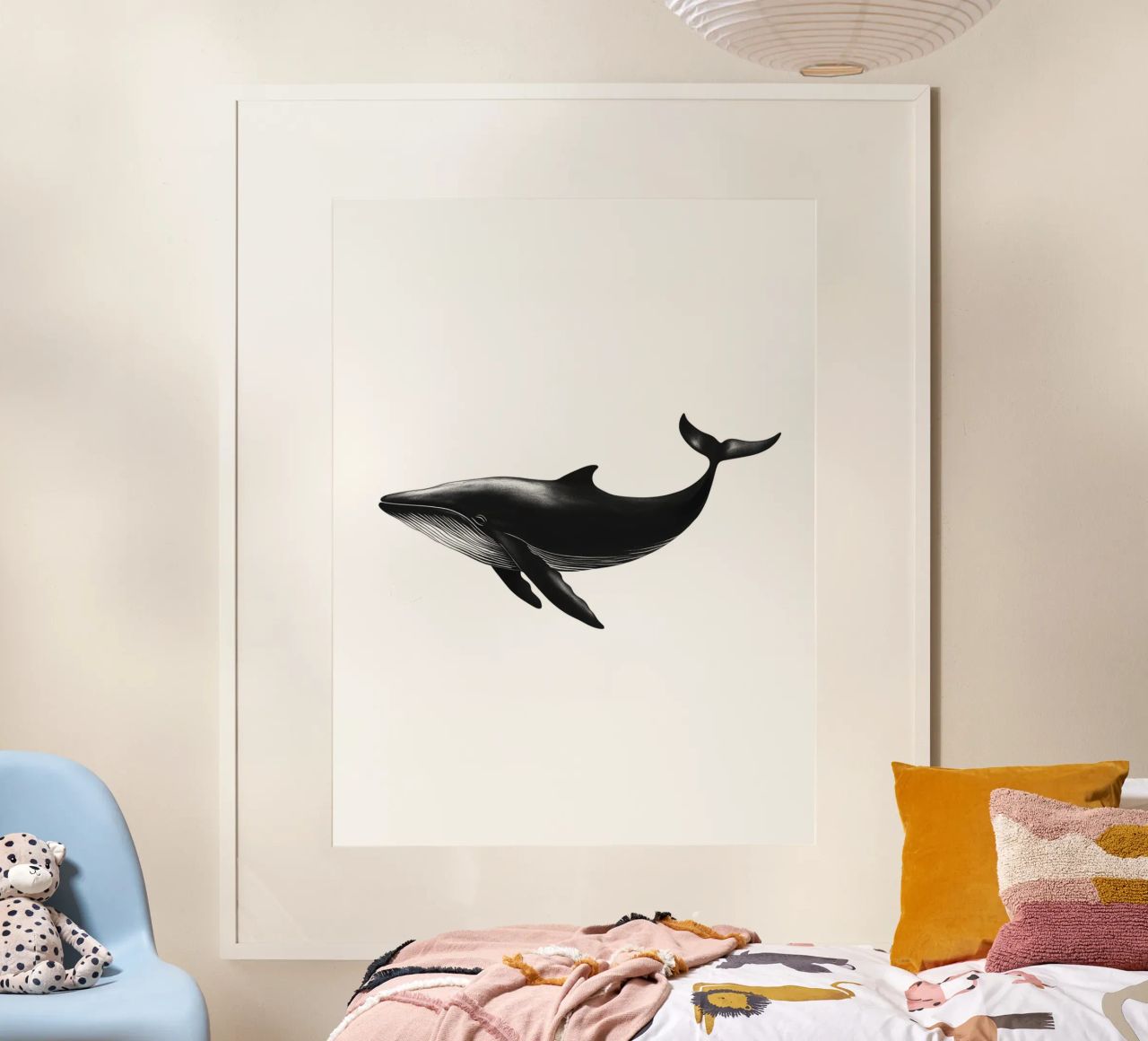 Gemalter Wal Poster von Katja Stehle Design
