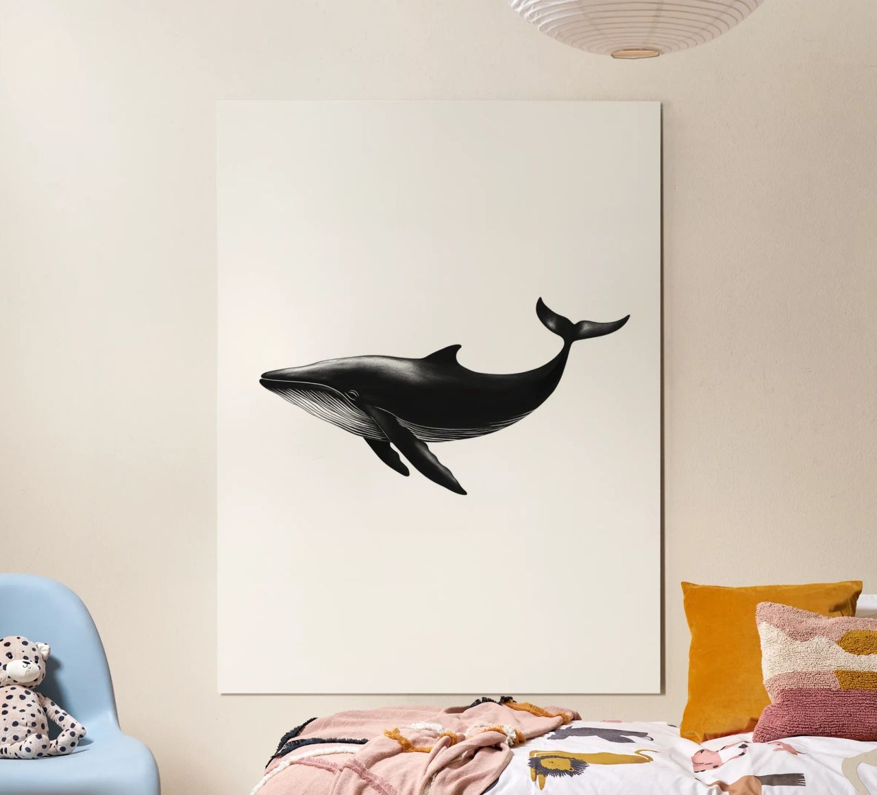 Gemalter Wal Poster von Katja Stehle Design