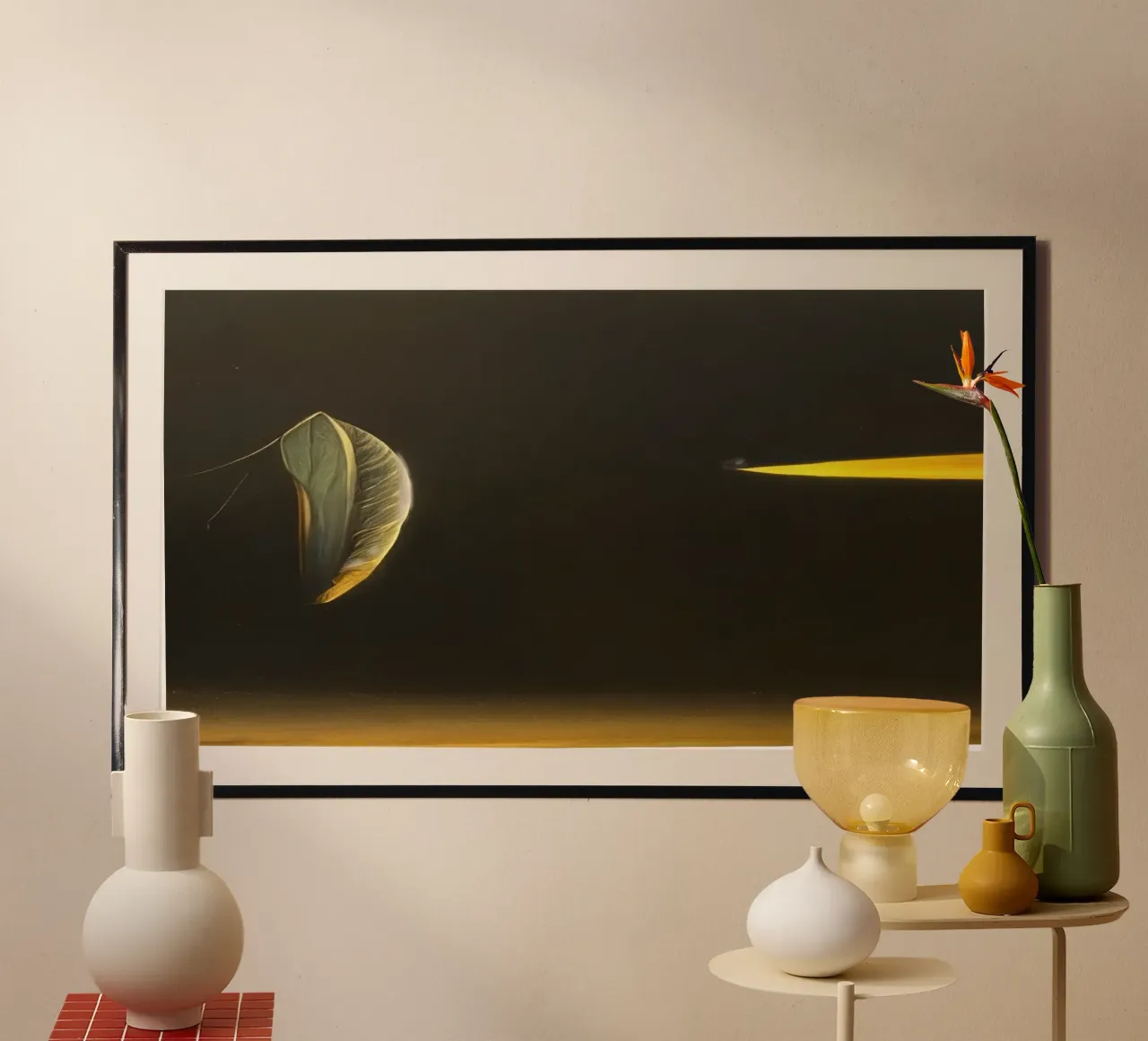 Aeroplane and moon poster by Impressionismus by LK