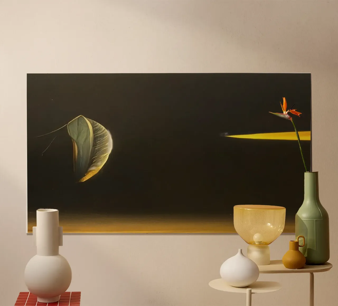 Aeroplane and moon poster by Impressionismus by LK