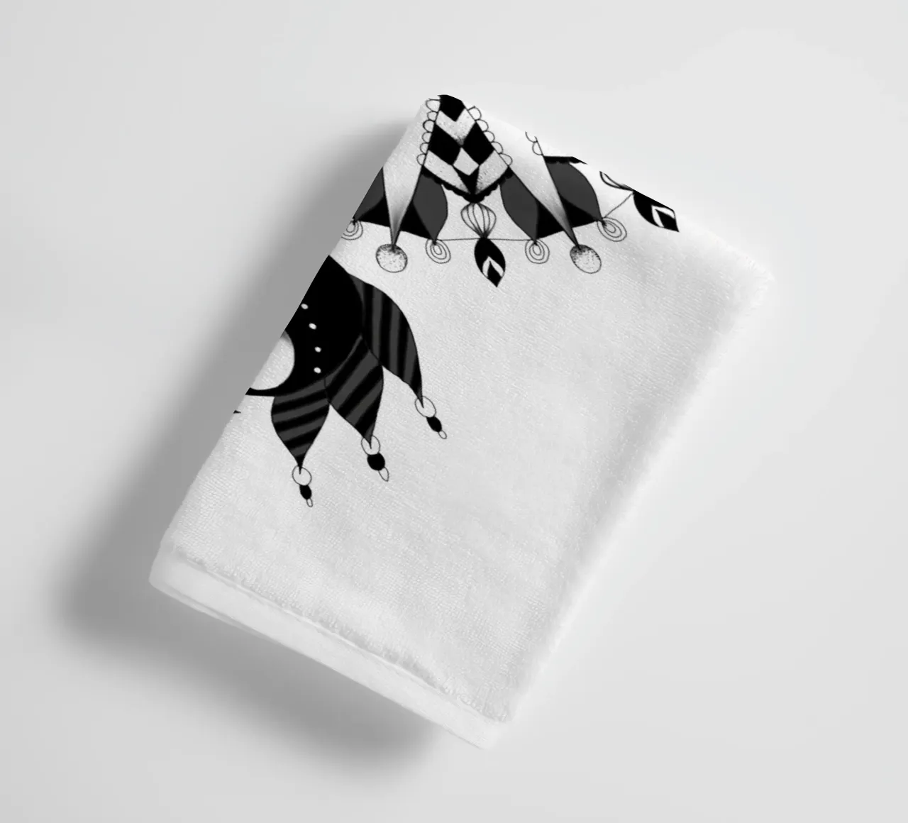 Lineart | symetric Mandala serviette de bain de venten
