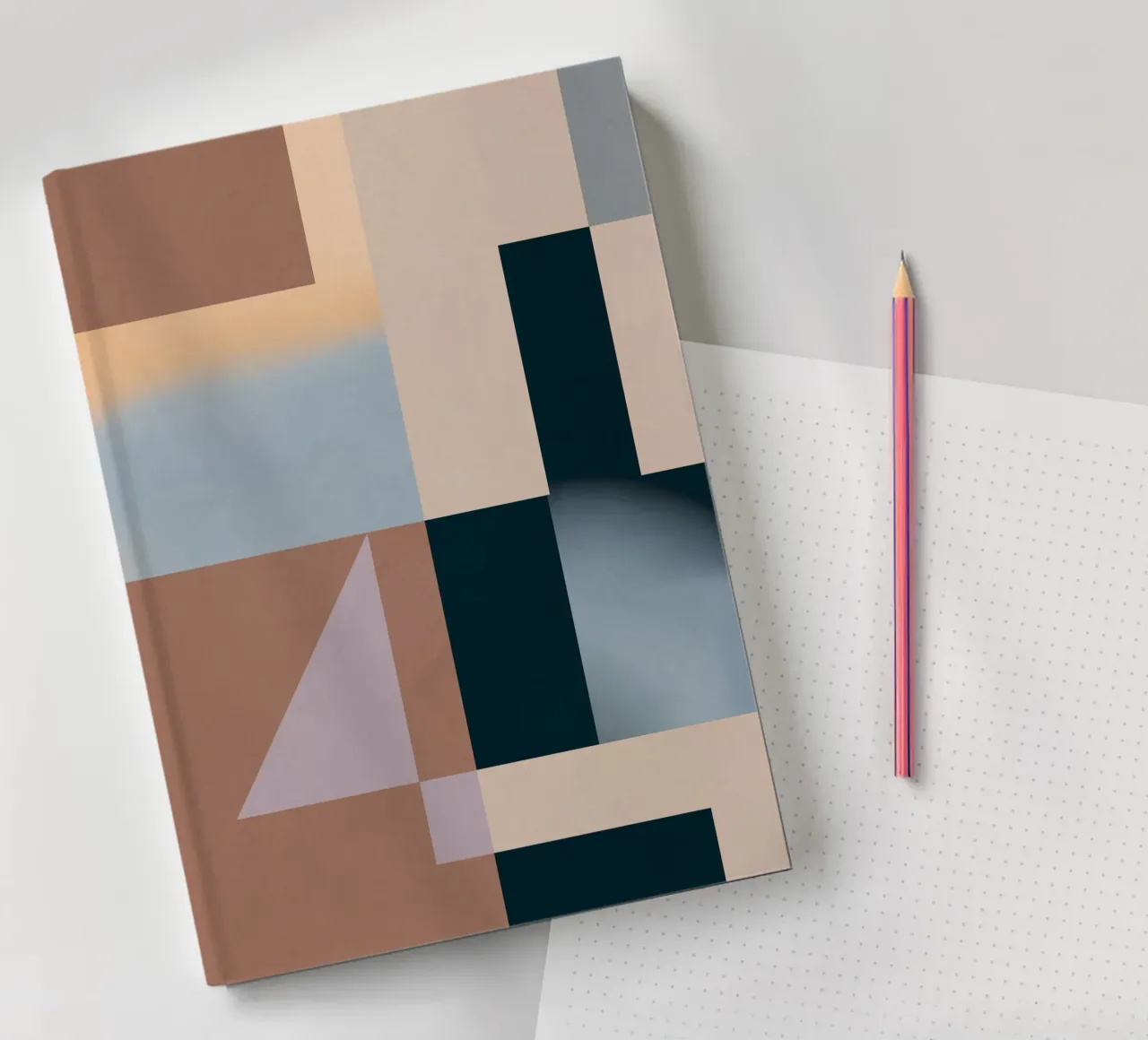 Modern Abstraction Mocha Mousse notebook by Gaite