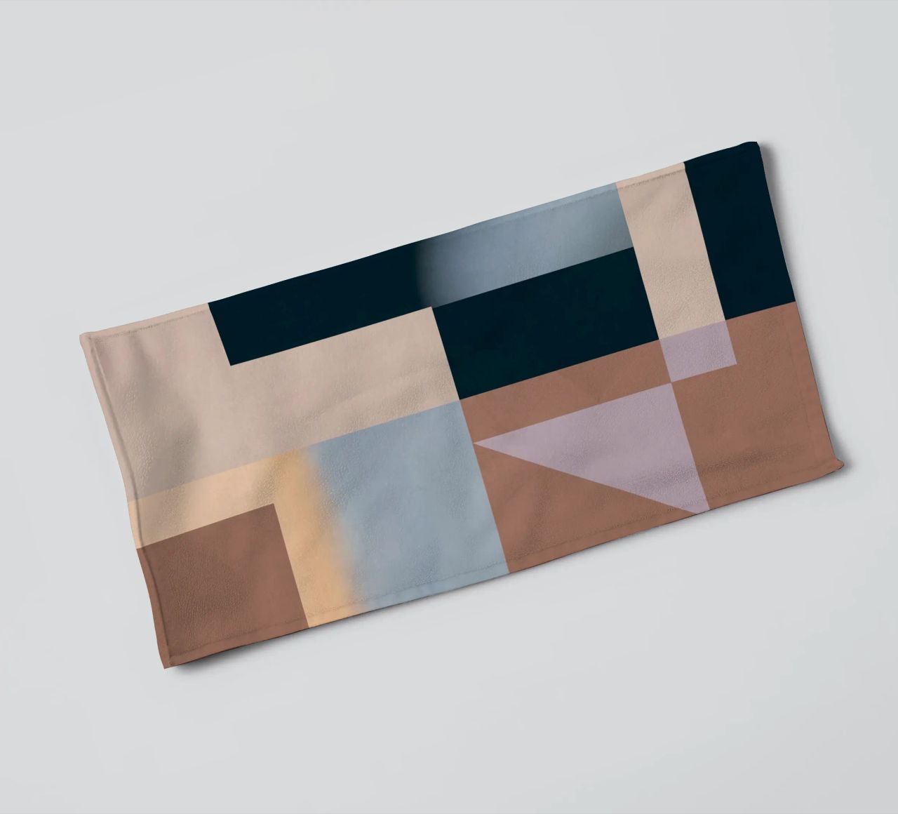Modern Abstraction Mocha Mousse towel by Gaite