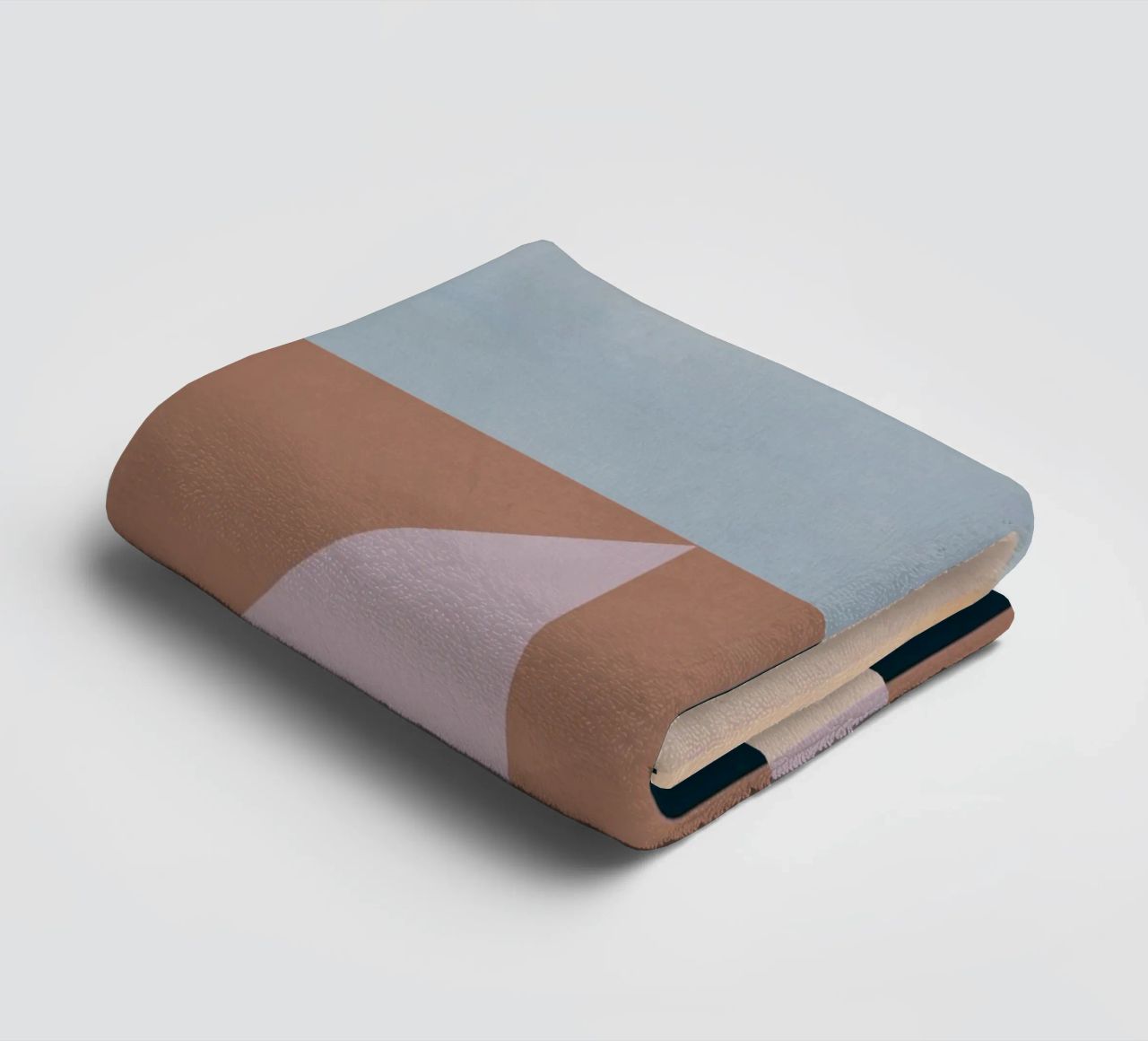 Modern Abstraction Mocha Mousse towel by Gaite