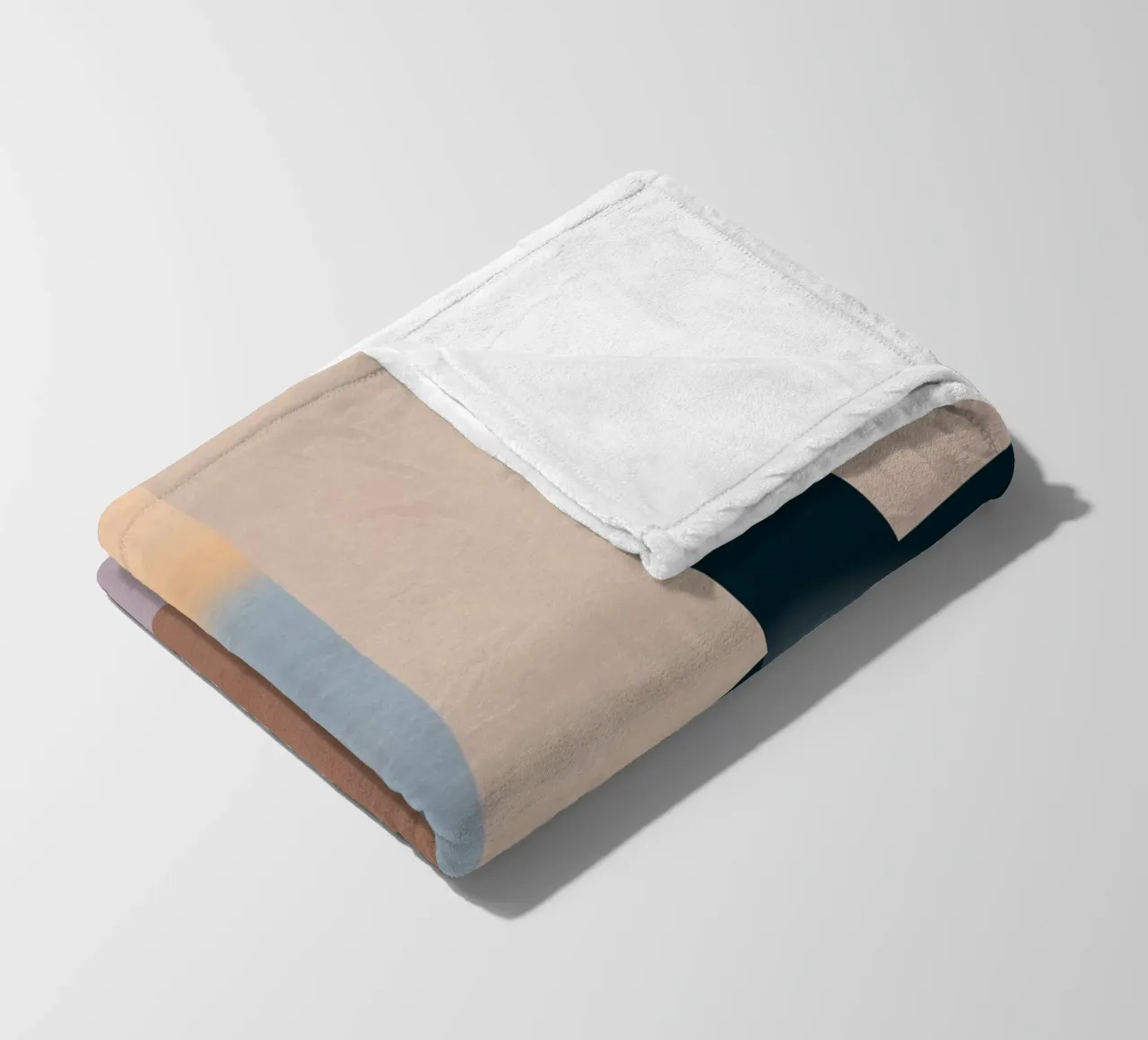Modern Abstraction Mocha Mousse fleece blanket by Gaite