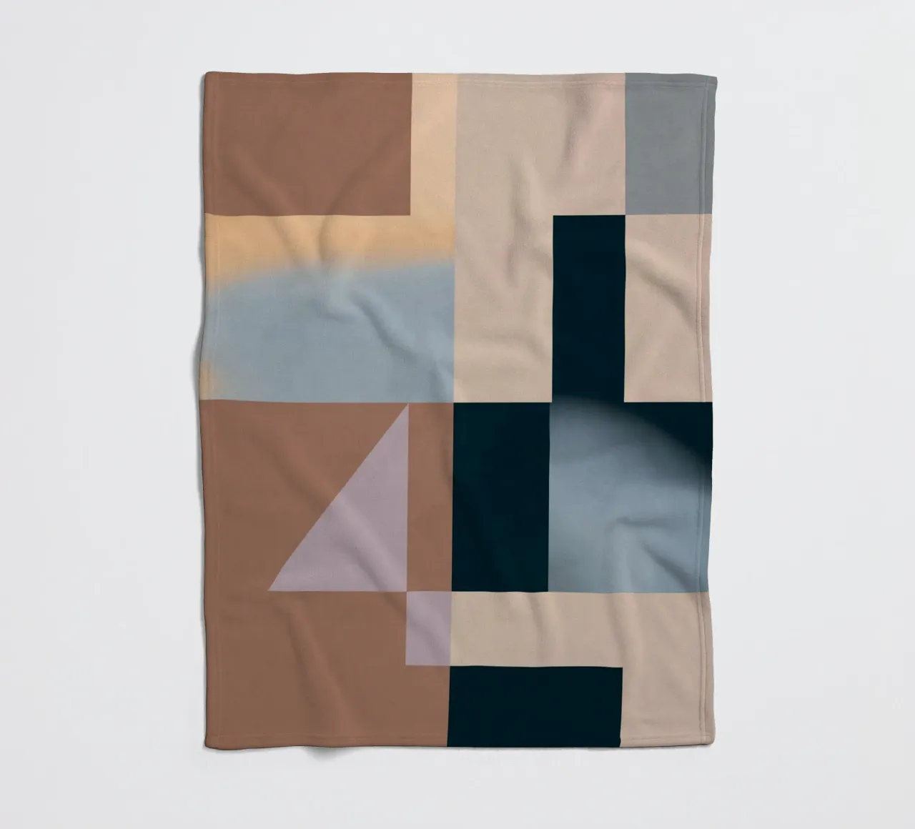 Modern Abstraction Mocha Mousse fleece blanket by Gaite