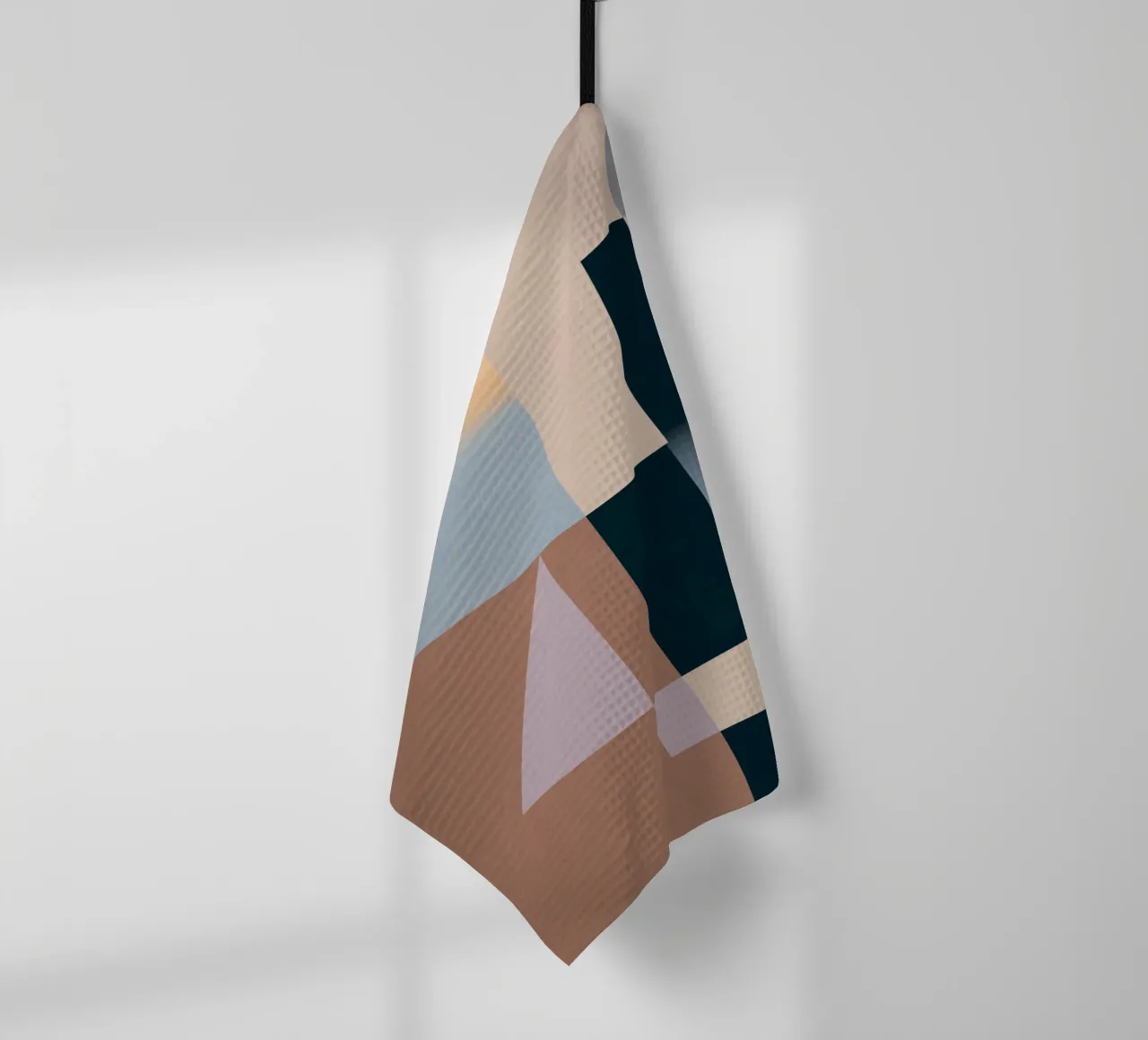 Modern Abstraction Mocha Mousse tea towel by Gaite