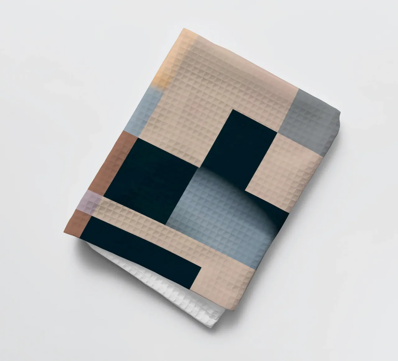 Modern Abstraction Mocha Mousse tea towel by Gaite