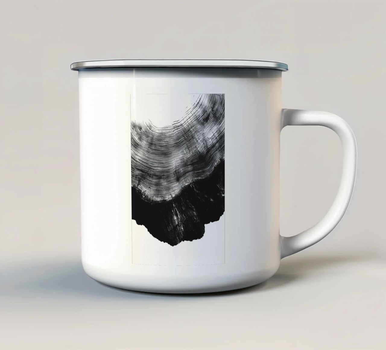 Xilografia 2 tazza in smalto da Katja Stehle Design