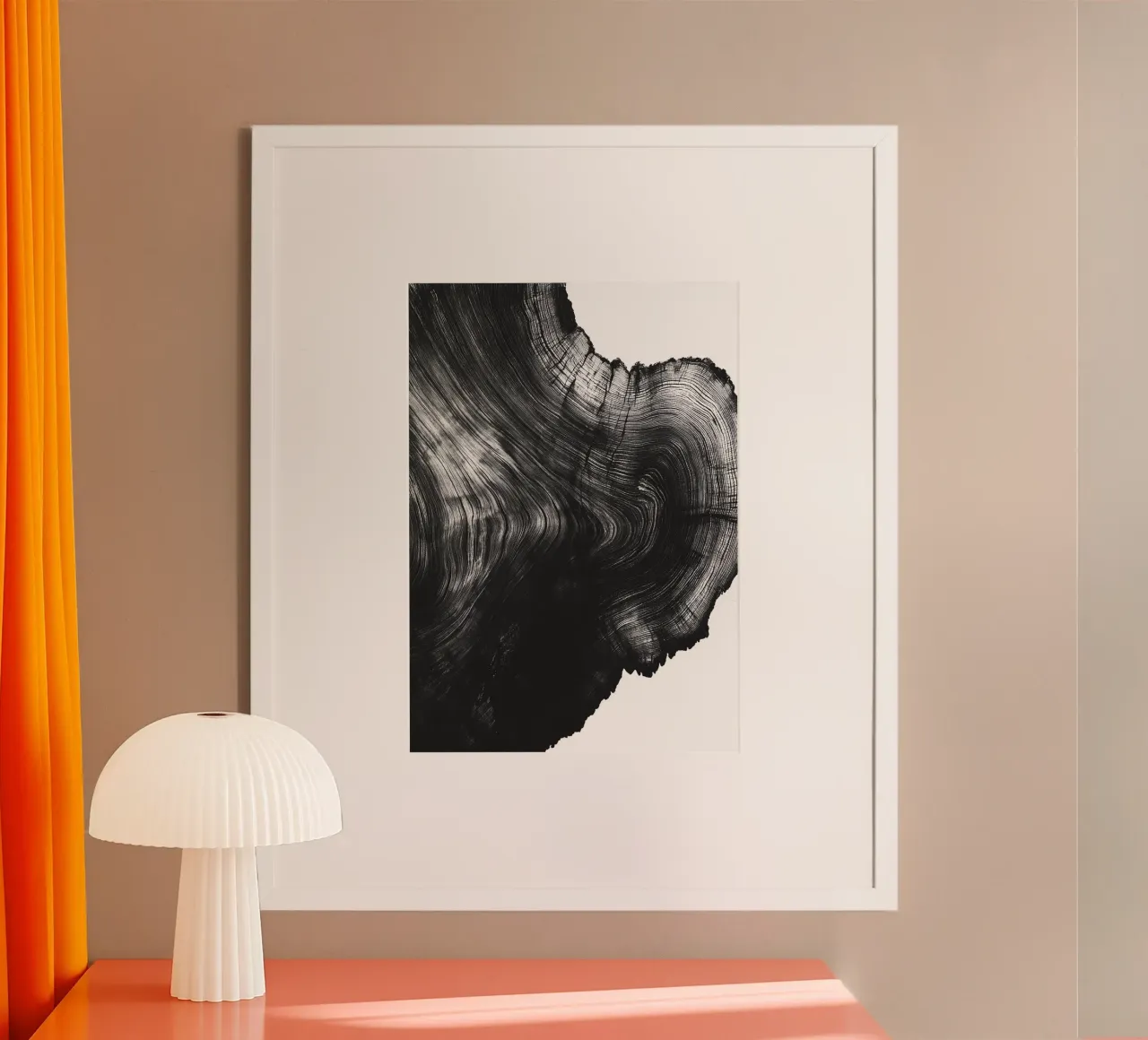 Taglio del legno 3 poster con telaio in alluminio da Katja Stehle Design