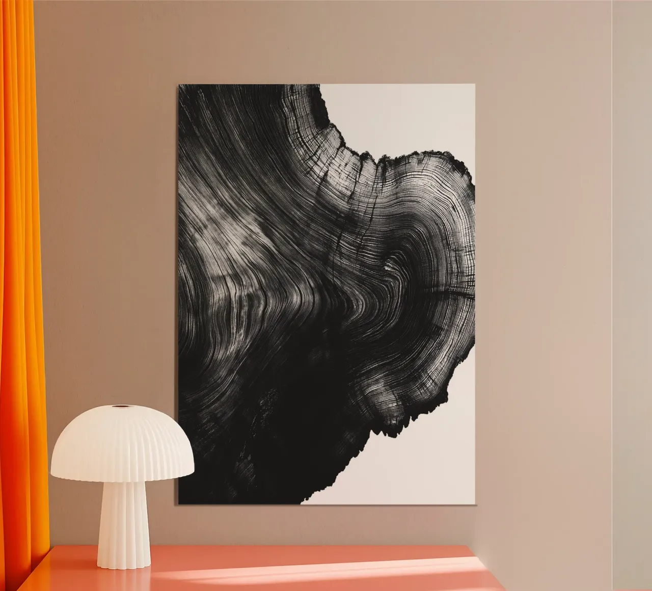 Taglio del legno 3 poster con telaio in alluminio da Katja Stehle Design
