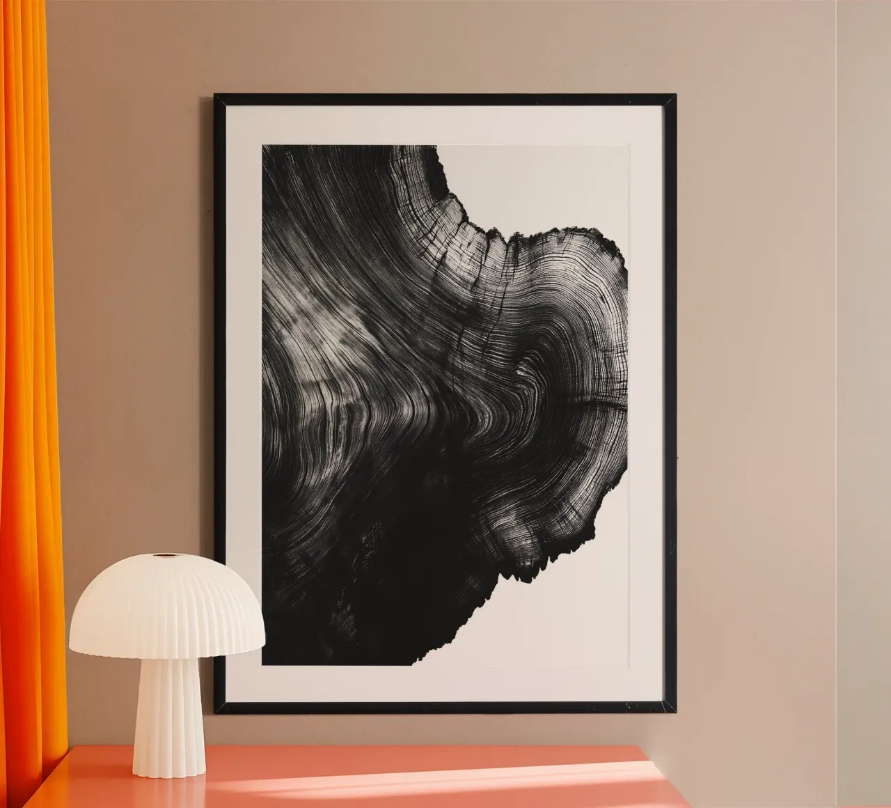 Taglio del legno 3 poster con telaio in alluminio da Katja Stehle Design