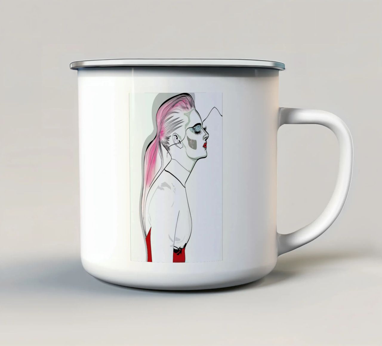 Pretty in Pink 2 tazza in smalto da Marcell Naubert