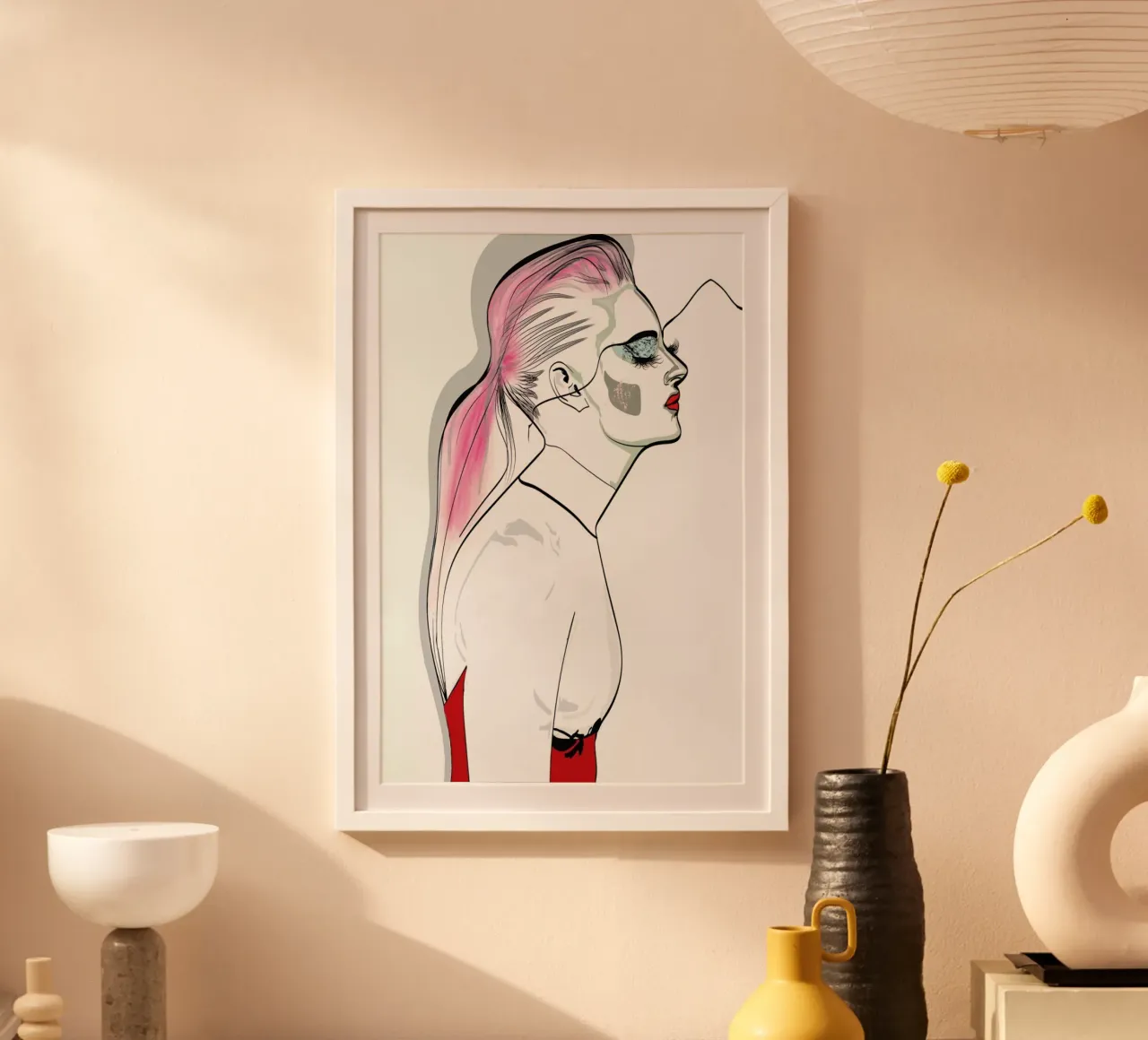 Pretty in Pink 2 poster con telaio in legno da Marcell Naubert