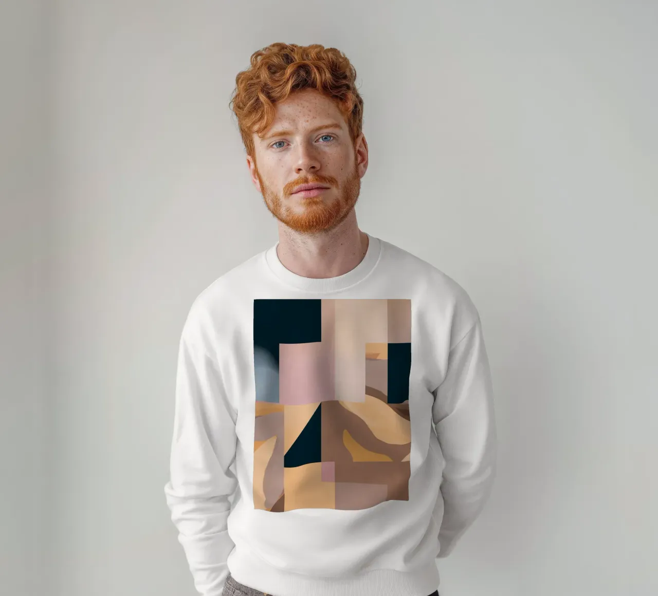 Moderne Abstraktion Mokka Mousse 2 Sweatshirt von Gaite