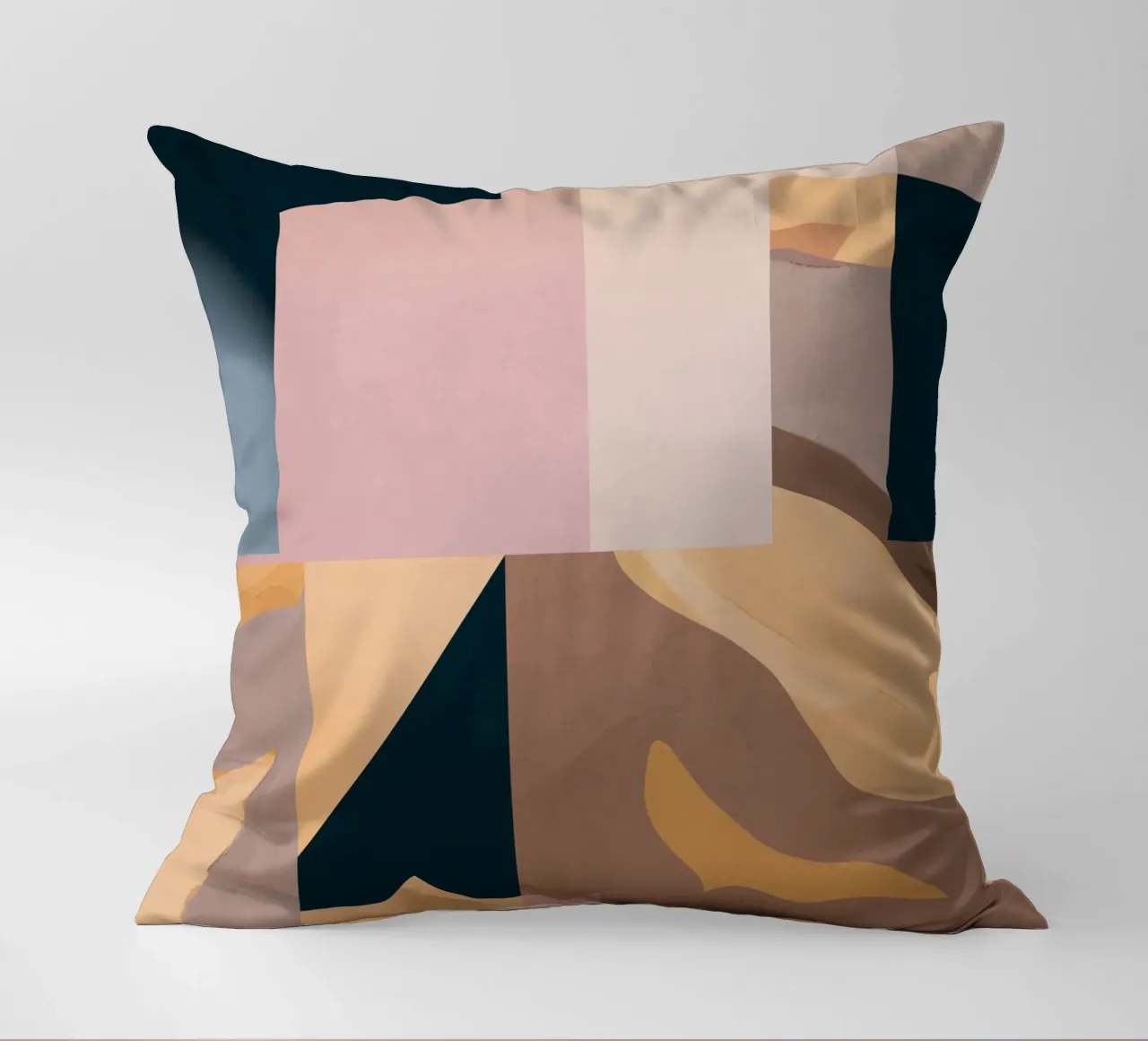 Modern Abstraction Mocha Mousse 2 decorative cushion by Gaite