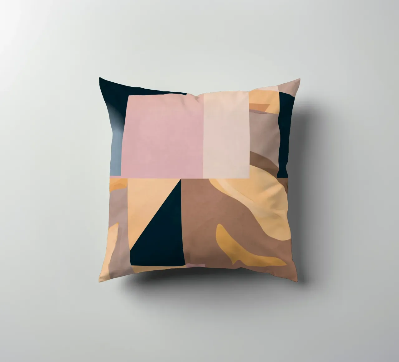 Modern Abstraction Mocha Mousse 2 decorative cushion by Gaite