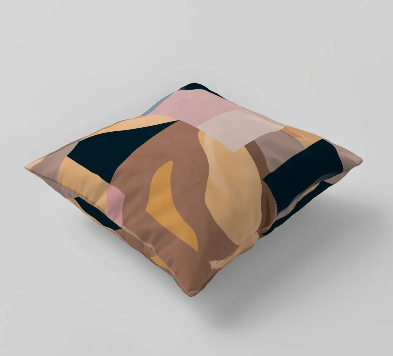 Modern Abstraction Mocha Mousse 2 decorative cushion by Gaite
