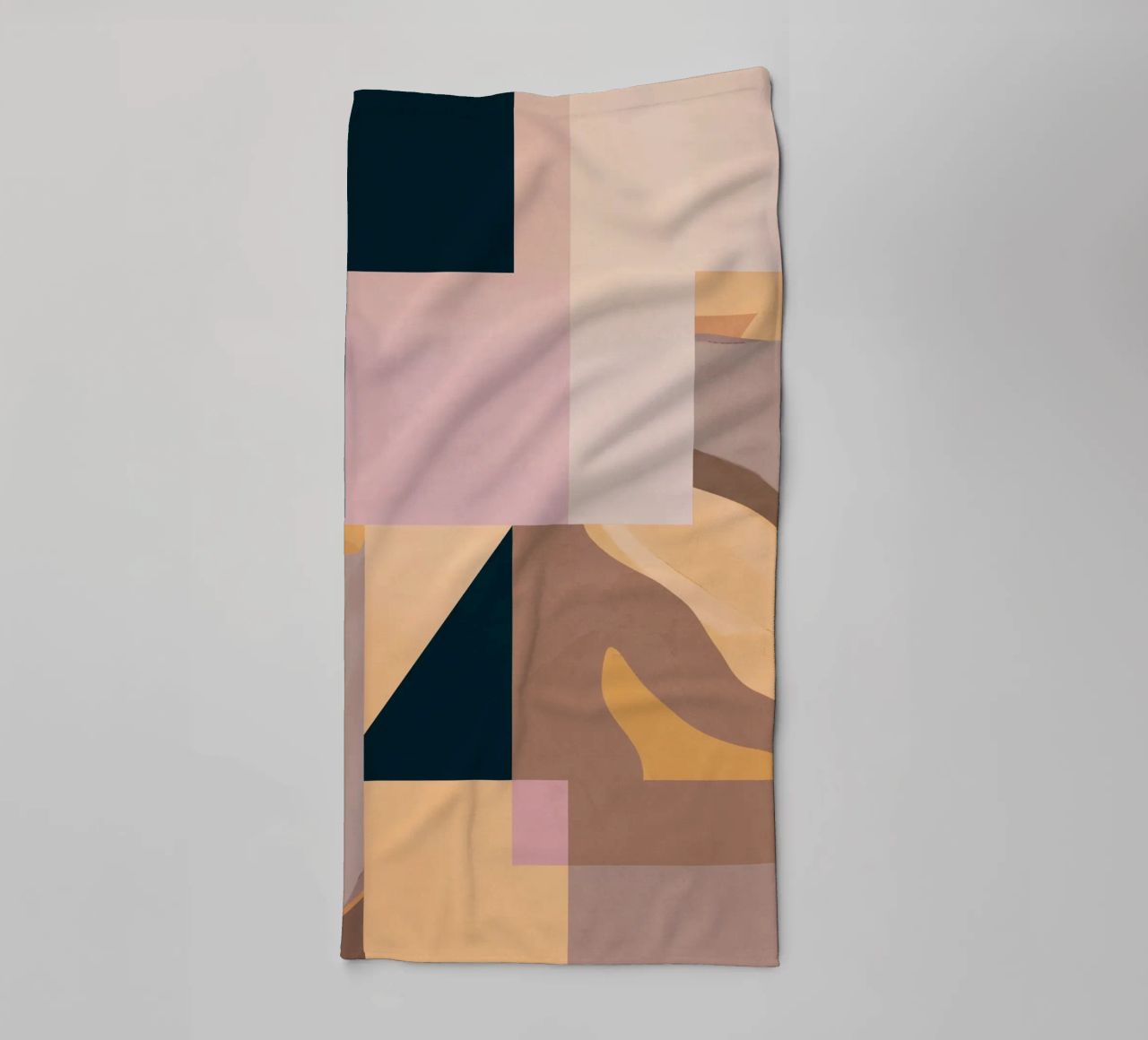 Modern Abstraction Mocha Mousse 2 towel by Gaite