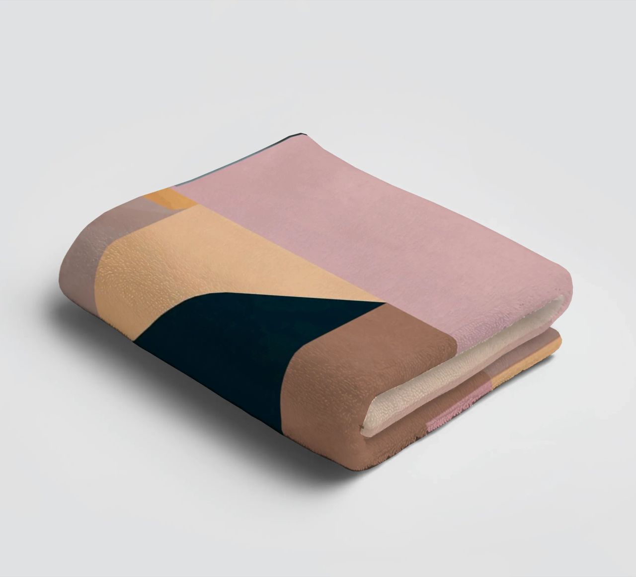 Modern Abstraction Mocha Mousse 2 towel by Gaite