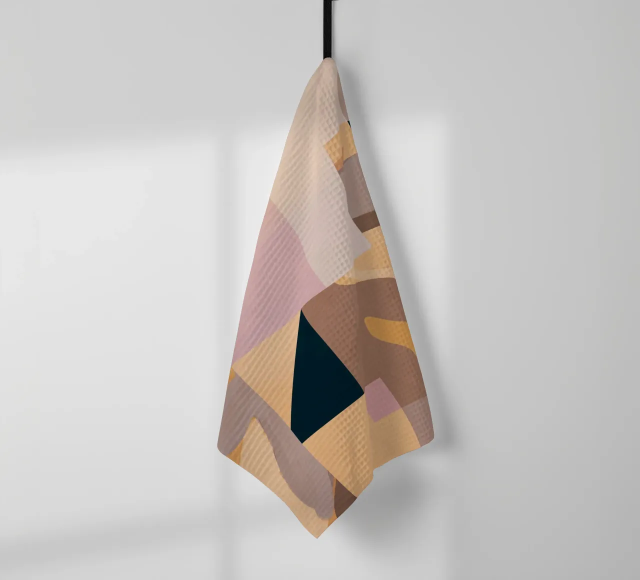 Modern Abstraction Mocha Mousse 2 tea towel by Gaite
