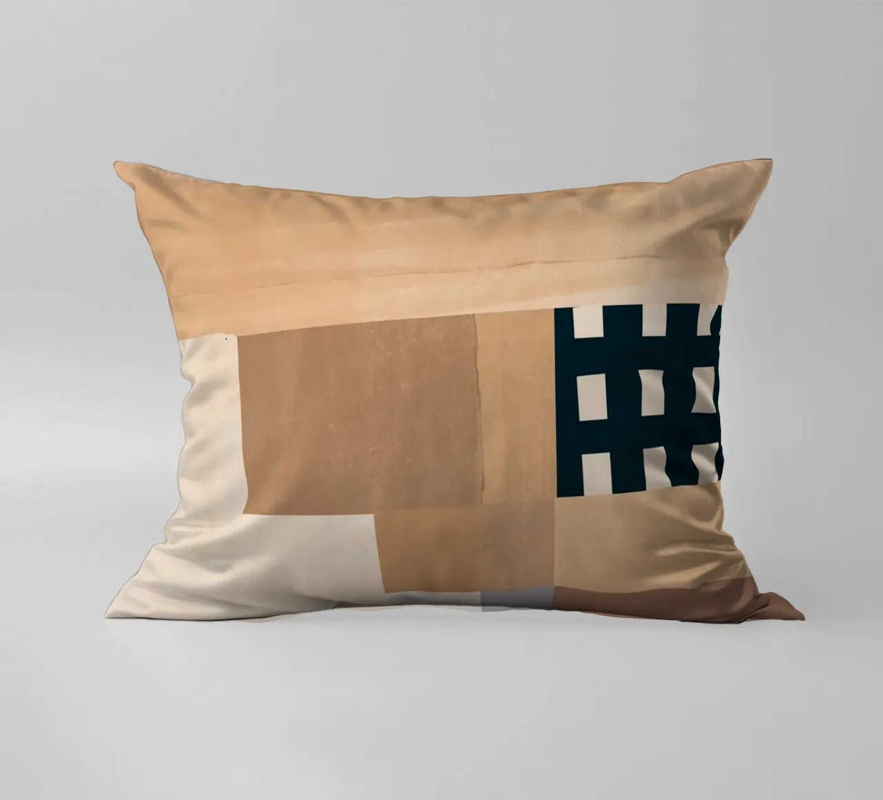 Modern Abstraction Mocha Mousse 3 decorative cushion by Gaite