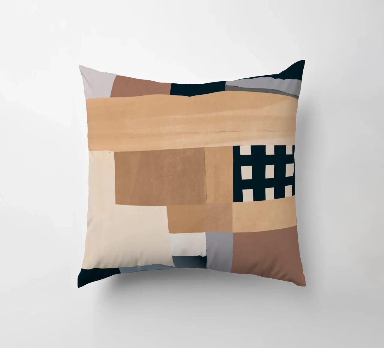 Modern Abstraction Mocha Mousse 3 decorative cushion by Gaite