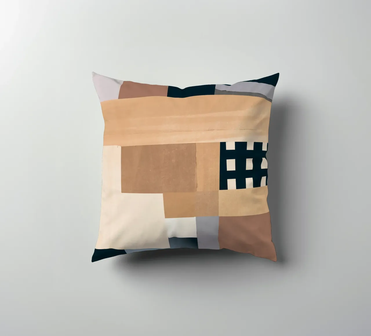 Modern Abstraction Mocha Mousse 3 decorative cushion by Gaite