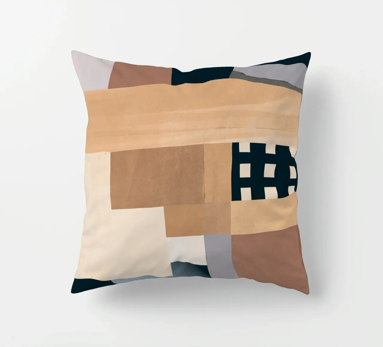 Modern Abstraction Mocha Mousse 3 decorative cushion by Gaite