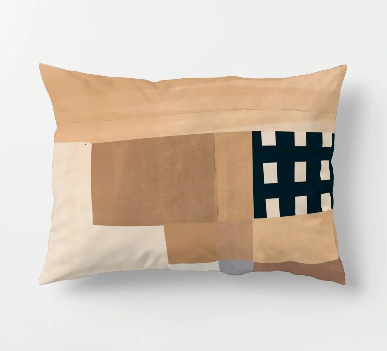 Modern Abstraction Mocha Mousse 3 decorative cushion by Gaite