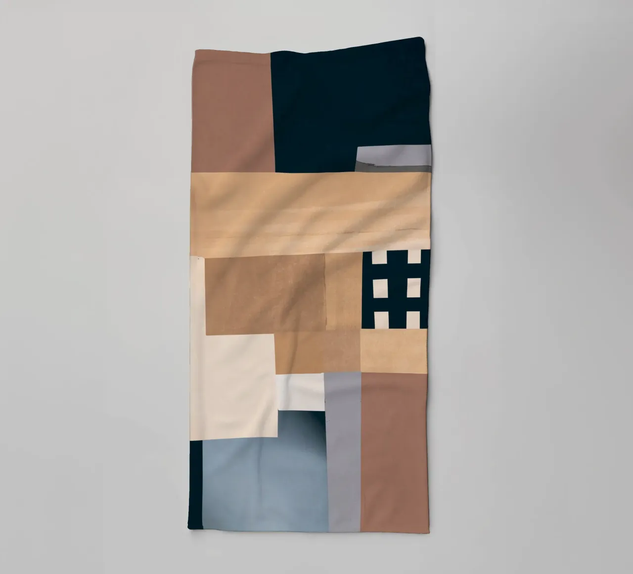 Moderne Abstractie Mokka Mousse 3 badhanddoek van Gaite