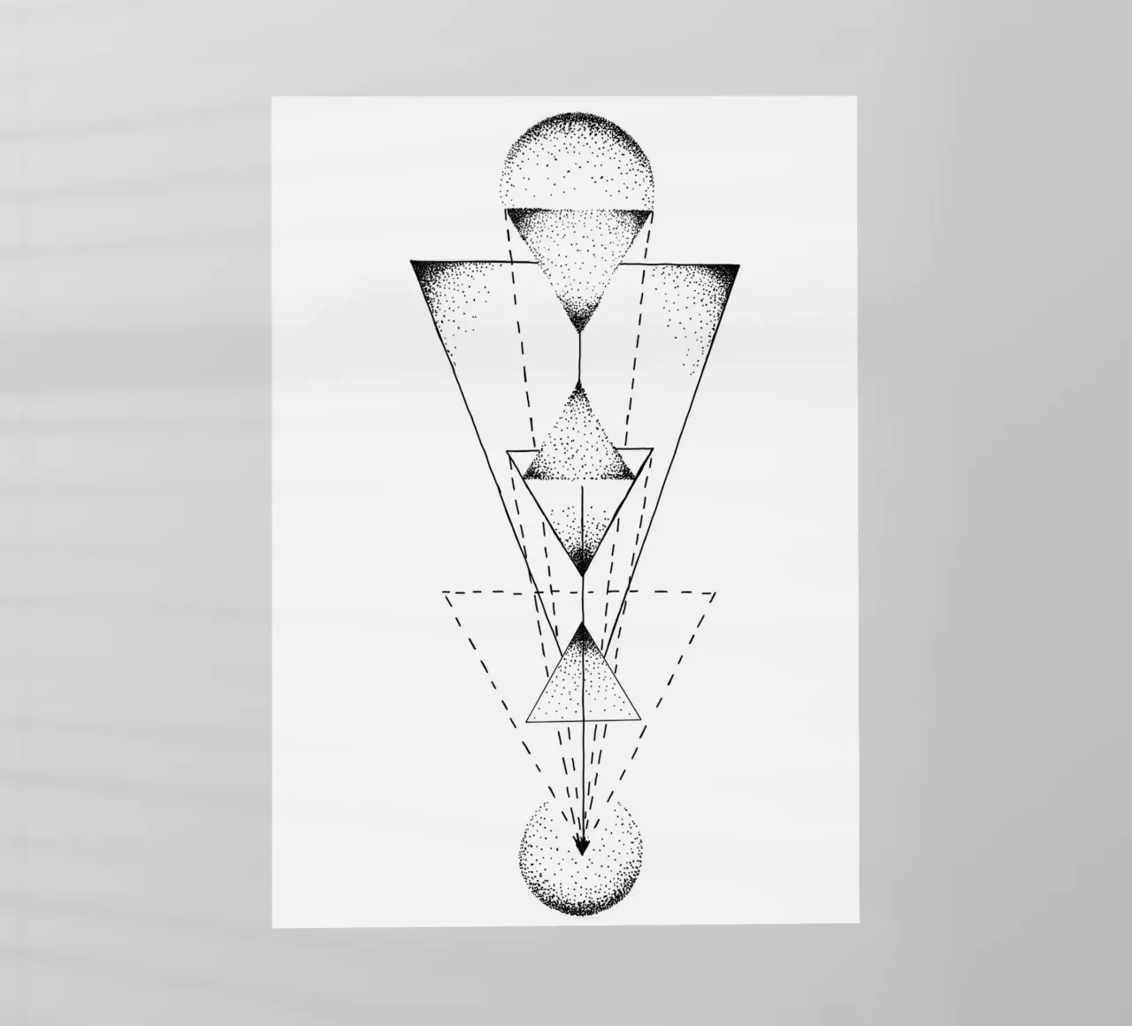 Lineart | TriangleMandala pellicola backlit da venten