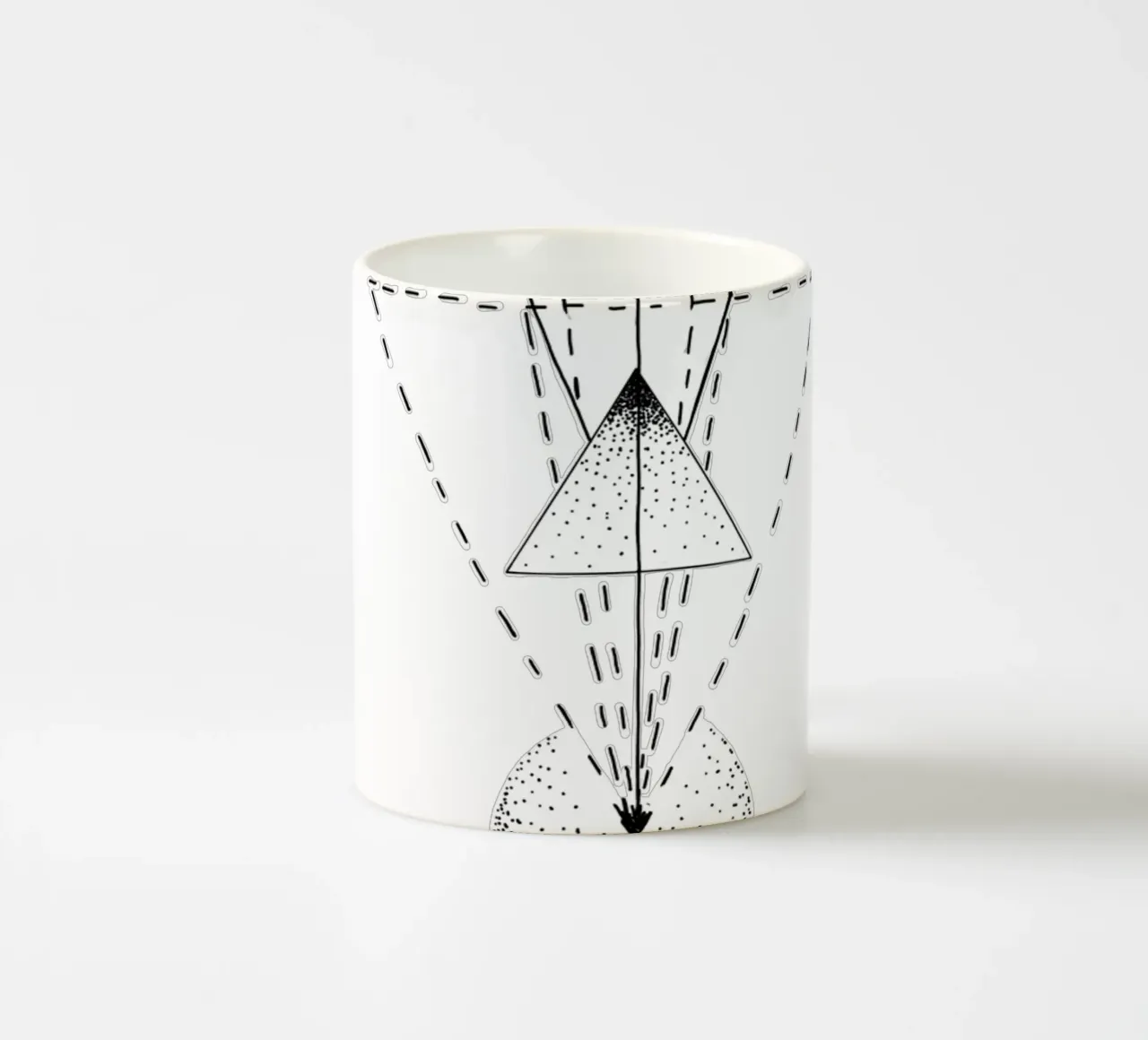Lineart | TriangleMandala tazza in ceramica da venten
