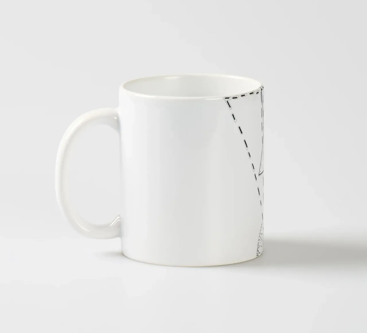 Lineart | TriangleMandala Keramik Tasse von venten