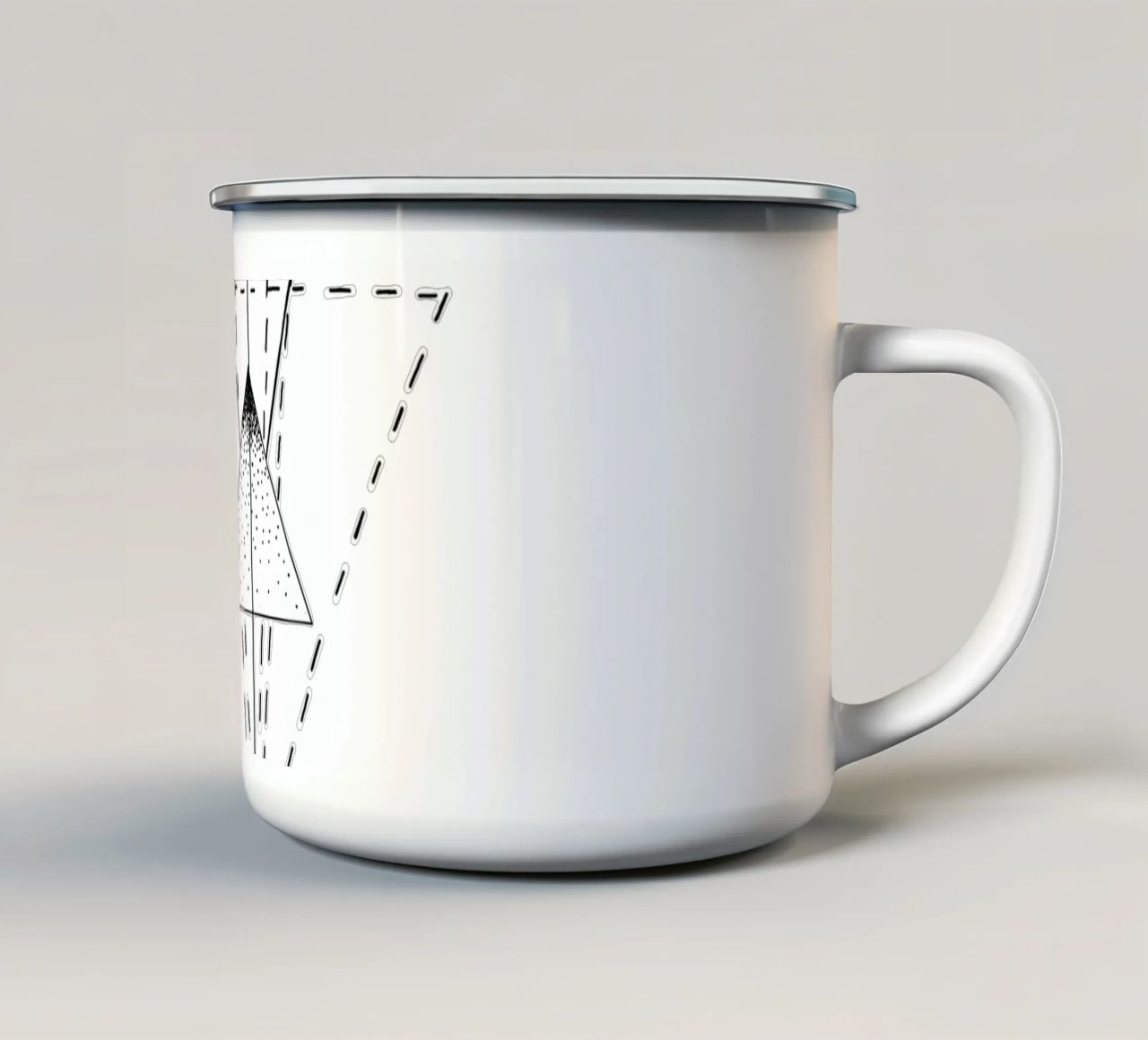 Lineart | TriangleMandala tazza in smalto da venten