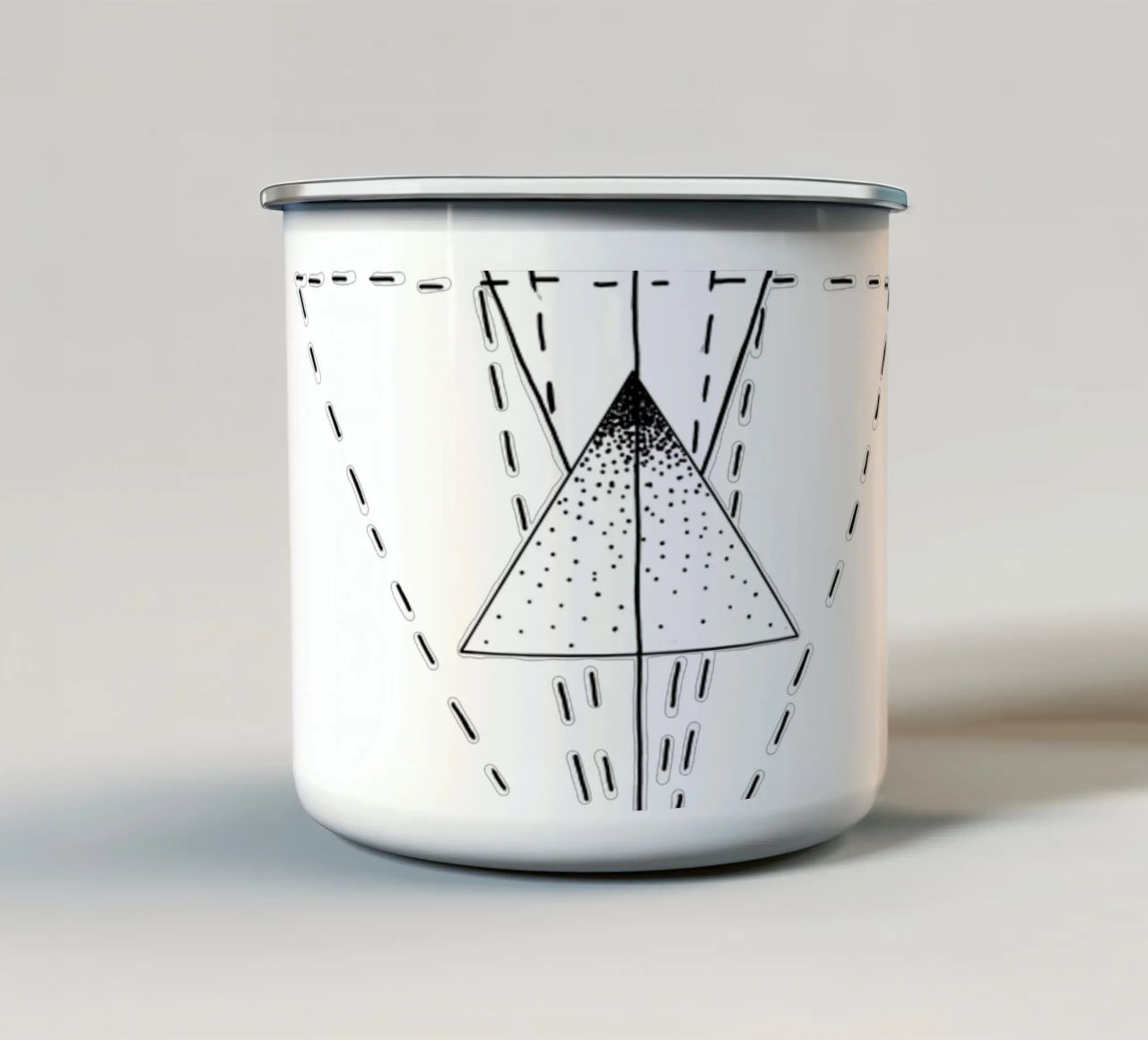 Lineart | TriangleMandala tazza in smalto da venten
