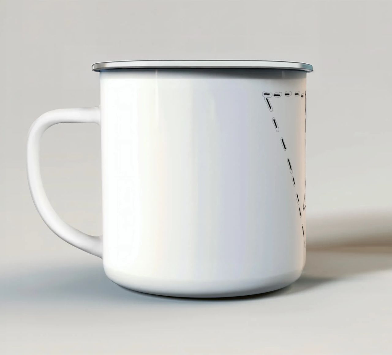 Lineart | TriangleMandala tazza in smalto da venten