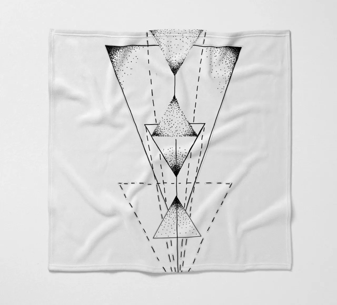 Lineart | TriangleMandala coperta in pile da venten