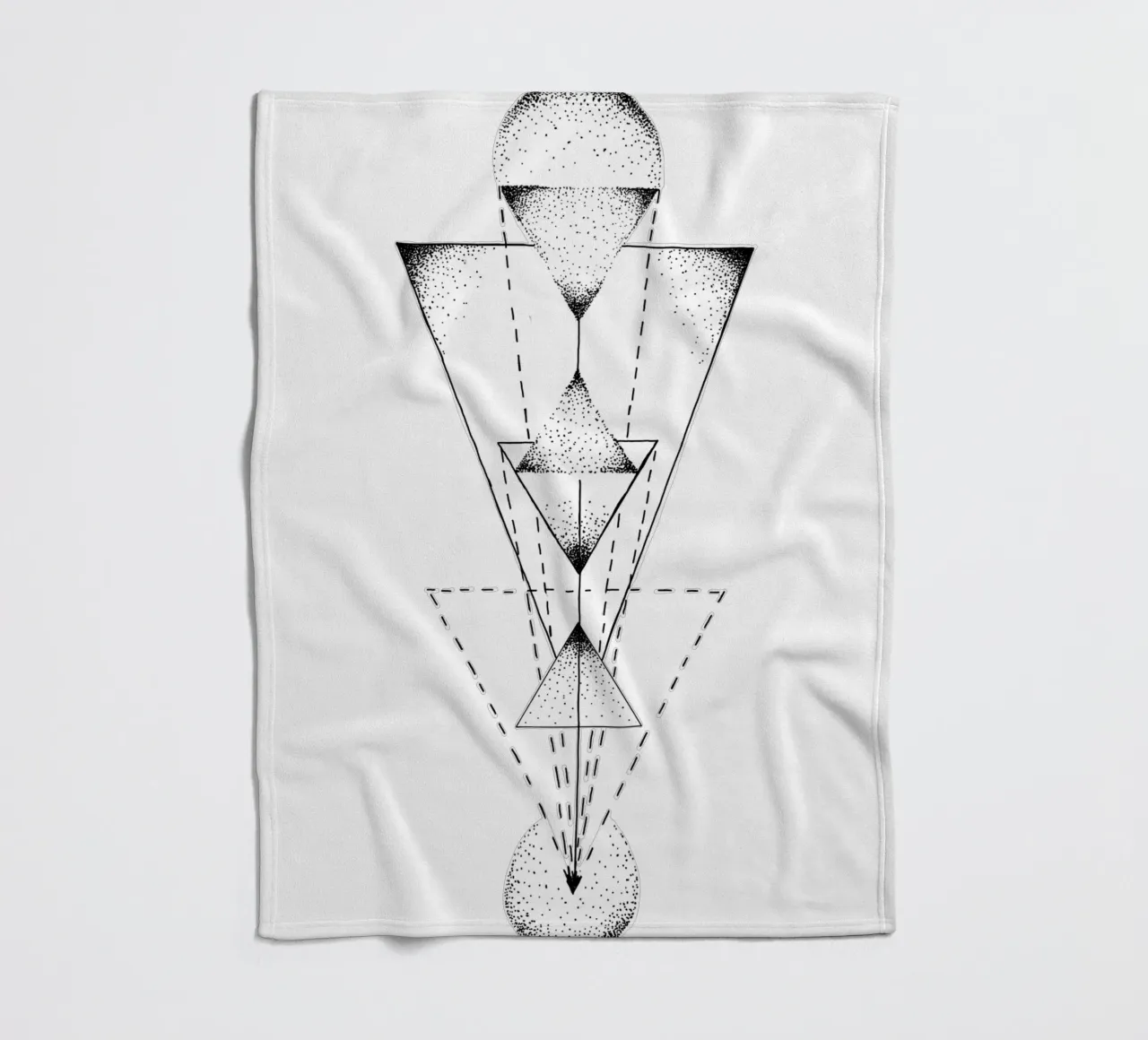 Lineart | TriangleMandala coperta in pile da venten