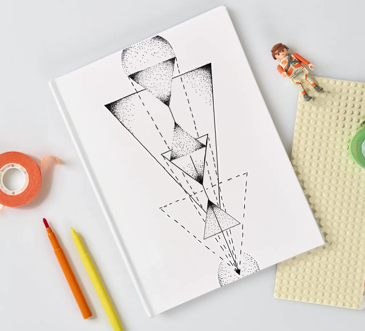 Lineart | TriangleMandala notebook by venten