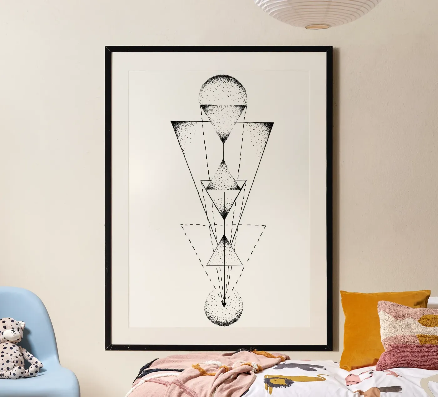 Lineart | TriangleMandala poster da venten