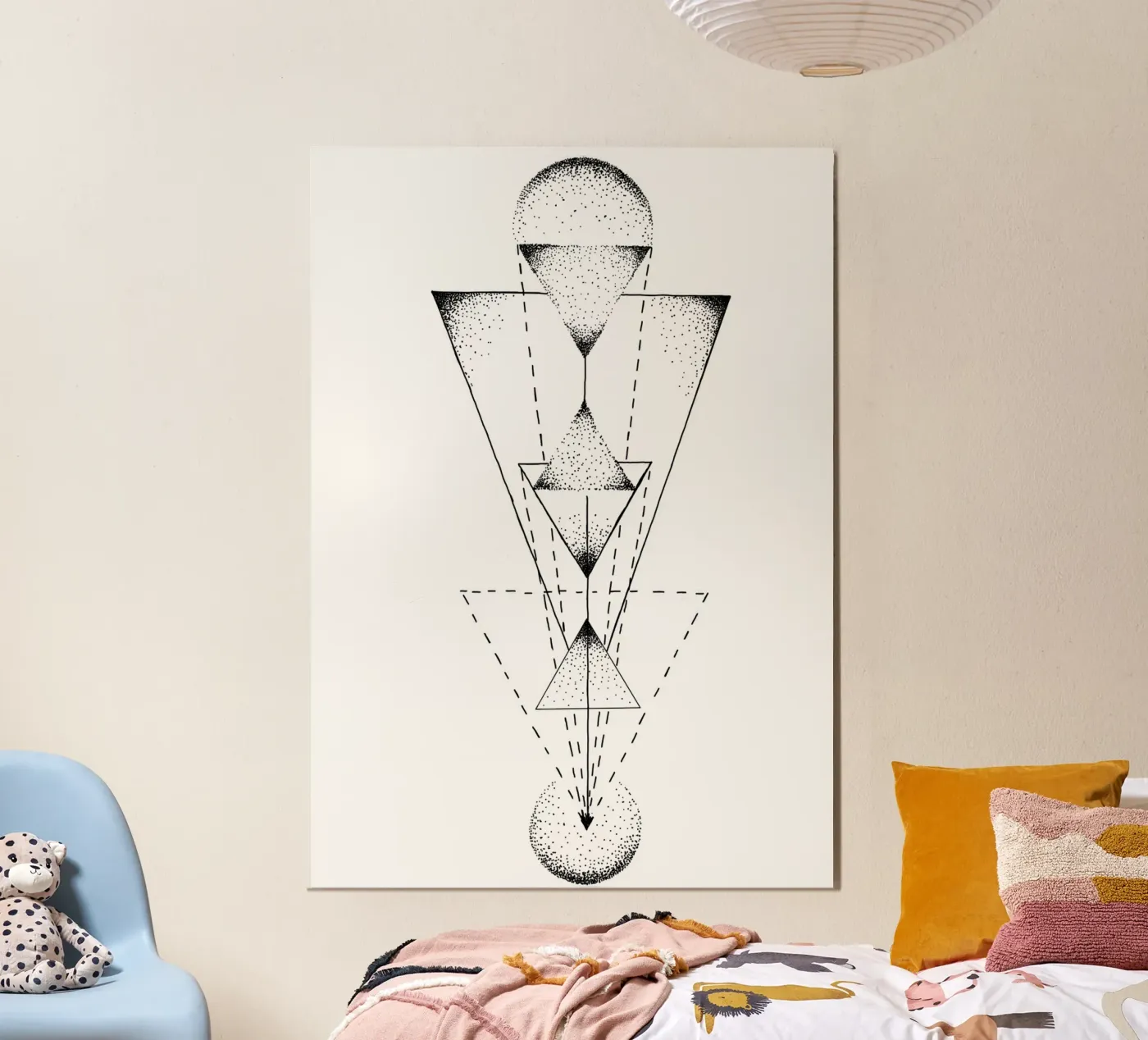 Lineart | TriangleMandala poster da venten