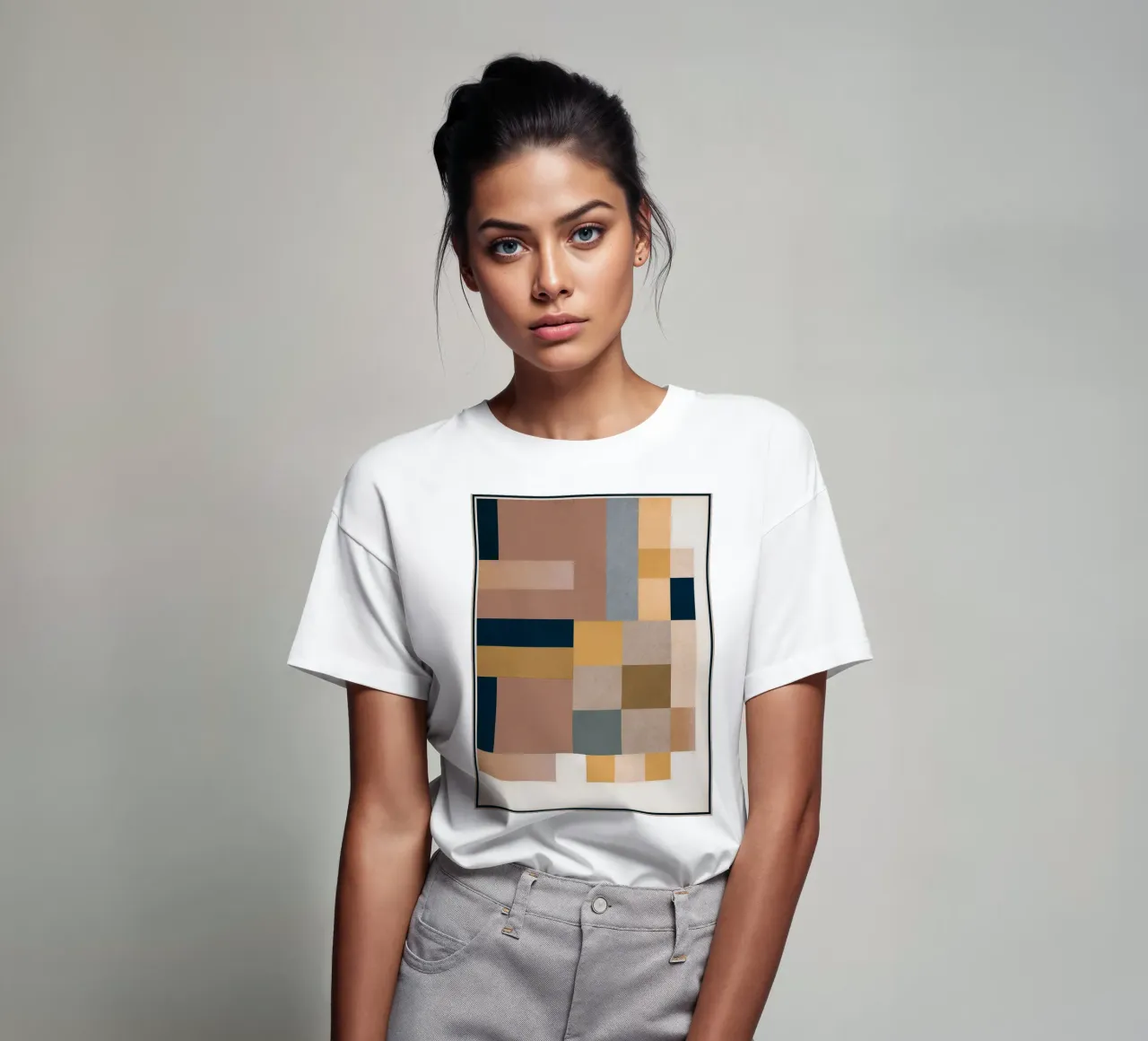 Modern Abstraction Mocha Mousse 4 t-shirt by Gaite