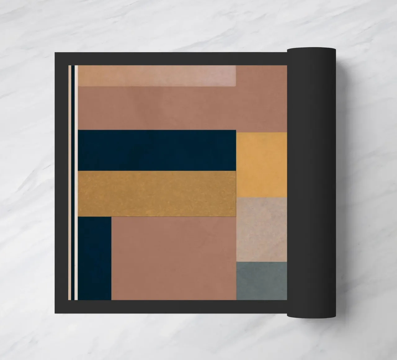 Modern Abstraction Mocha Mousse 4 doormat by Gaite